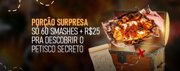 🍟 Porção Surpresa Miola – 60 Smashes + R$ 25
